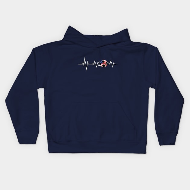 EKG Soccer USA Ensign Cardiologist Goalkeeper. Kids Hoodie by Maxx Exchange